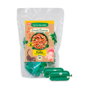 Wild Balance Menú COCINADO de POLLO con verduras 1,2 kg para Gatos