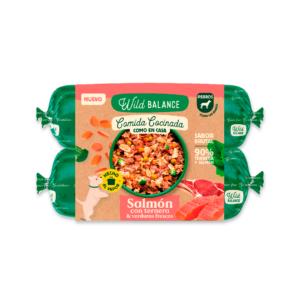 Wild Balance Menú COCINADO de SALMÓN Y TERNERA con Verduras 1,3 kg para Perros