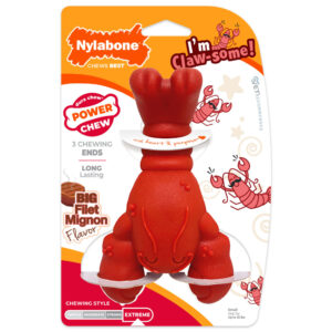 Nylabone Juguete LANGOSTA Masticable Extreme (sabor TERNERA) T.XL para Perros
