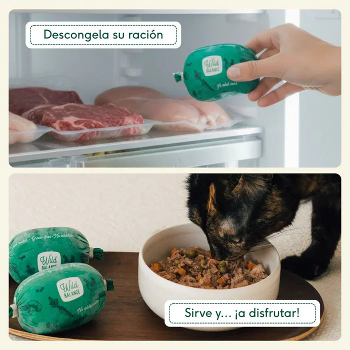 Wild Balance Menú COCINADO SALMÓN CON TERNERA y Verduras Frescas 1,2 kg para Gatos - Imagen 6