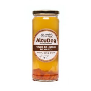 Altudog CALDO natural de HUESOS de VACUNO WAGYU 450 ml para Perros y Gatos