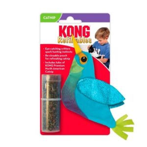Kong Peluche COLIBRÍ Rellenable (Refillables) con Hierba Gatera (Catnip) para Gatos