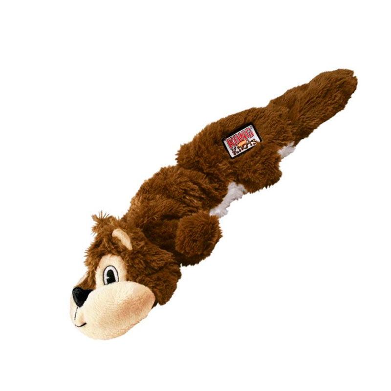 Kong Peluche ARDILLA / Squirrel Knots (con Nudos Internos) y Sonido T.M (36 cm) para Perros - Imagen 4