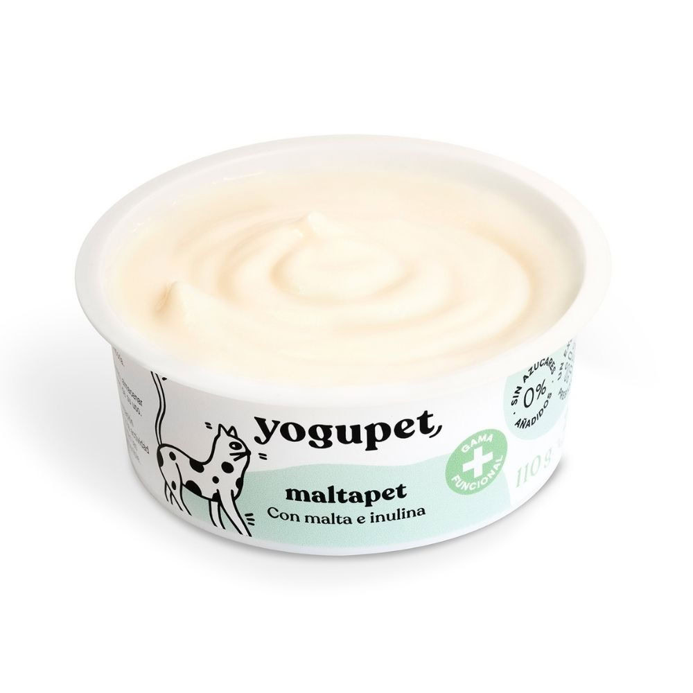 Yogupet Maltapet Yogur Natural con MALTA (Ayuda arrastrar Bolas de Pelo) 110 g, para Gatos - Imagen 2