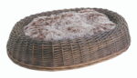 Freedog CAMA Mimbre Ovalada T.Única (100x80x15cm) para Perros y Gatos