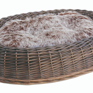 Freedog CAMA Mimbre Ovalada T.Única (100x80x15cm) para Perros y Gatos
