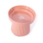 Martin Comedero Elevado - Plato Hondo Melamina (Base:8,5 cm alto/Plato:15 cm diámetro) Salmón 150 ml para Gatos