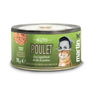 Martin Lata Estofado de POLLO Y JAMÓN (Alimento Completo Húmedo) 70 g para Gatos