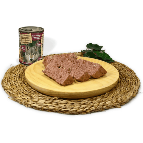 Natural Greatness Lata CONEJO con venado, zanahorias, aceitunas y amaranto 400 g para Perros - Imagen 2