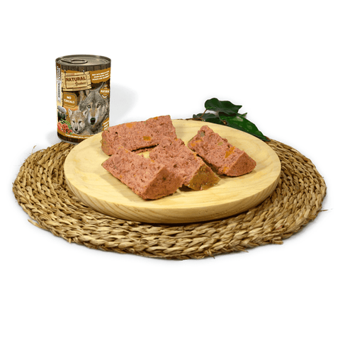 Natural Greatness Lata VACUNO con cerdo ibérico, judías verdes, boniato y arándanos (Puppy & Adult) 400 g para Perros - Imagen 2