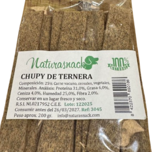 Naturasnack Snacks Tiras / Chupy de TERNERA 200 g para Perros