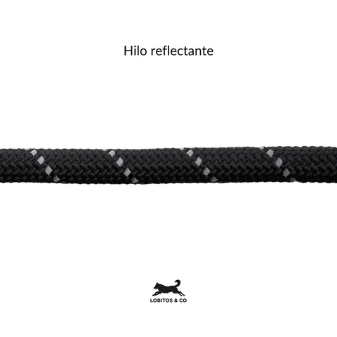Non-Stop Rock Leash / Correa Redonda, 1,8 m, Negro para Perros - Imagen 3