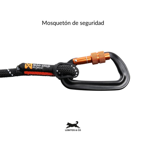 Non-Stop Rock Leash / Correa Redonda, 1,8 m, Negro para Perros - Imagen 2