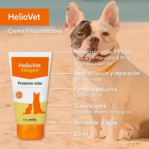 Stangest Heliovet Crema Protectora Solar SPF50+ 50 ml para Perros y Gatos - Imagen 3