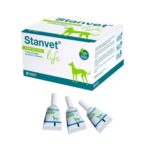 Stangest Stanvet Life PIPETA REPELENTE Antiparasitaria Stanvet (Mosquitos, Pulgas y Garrapatas) para Perros y Gatos - Imagen 2
