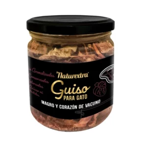 Naturextra Guiso MAGRO y Corazón DE VACUNO con TAURINA 170 g para Gatos