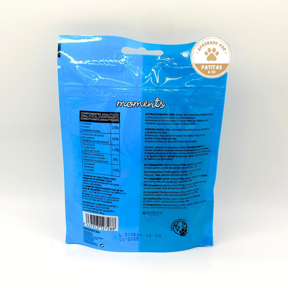 Moments Porciones SALMÓN 60 g para Perros - Imagen 2