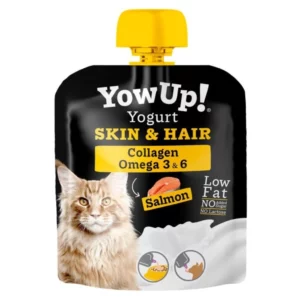 YowUp Yogur Salmón Piel y Pelo (Colágeno y Omega 3 y 6) 85 g para Gatos