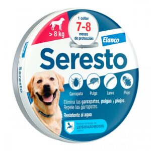 Seresto 1 Collar Antiparasitario (Pulgas y Garrapatas) 70 cm para Perros mayores de 8 kg formato lata