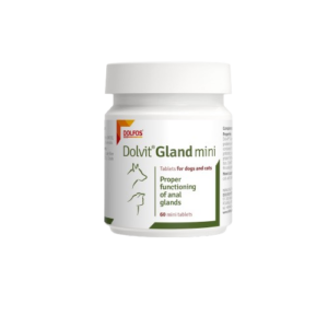 Dolfos Dolvit Gland Mini - Suplemento Natural Glándulas Anales (60 comp./ 30 g) para Perros Pequeños y Gatos