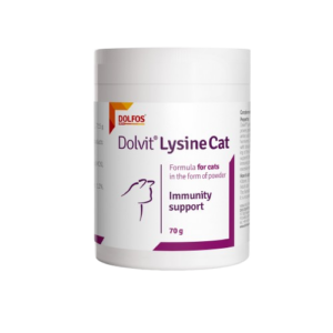 Dolfos Dolvit Lysine - Suplemento Natural Inmunitario con L-Lisina (Refuerza las Defensas) 70 g para Gatos