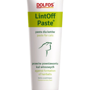 Dolfos LintOff Paste - Suplemento Malta Natural Anti-Bolas de Pelos (100 g pasta oral) para Gatos