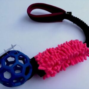 Flexipets MOTIVADOR Cuerda Elástica de Mopa con Pelota JW T.M (12 cm) para Perros