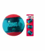 Kong 3 Pelotas ACTION SQUEEZZ Roja y Azul (con Sonido) para Perros