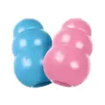 Kong Juguete PUPPY (de Caucho Natural Muy Blando) Rellenable, AZUL o ROSA, para Perros CACHORROS
