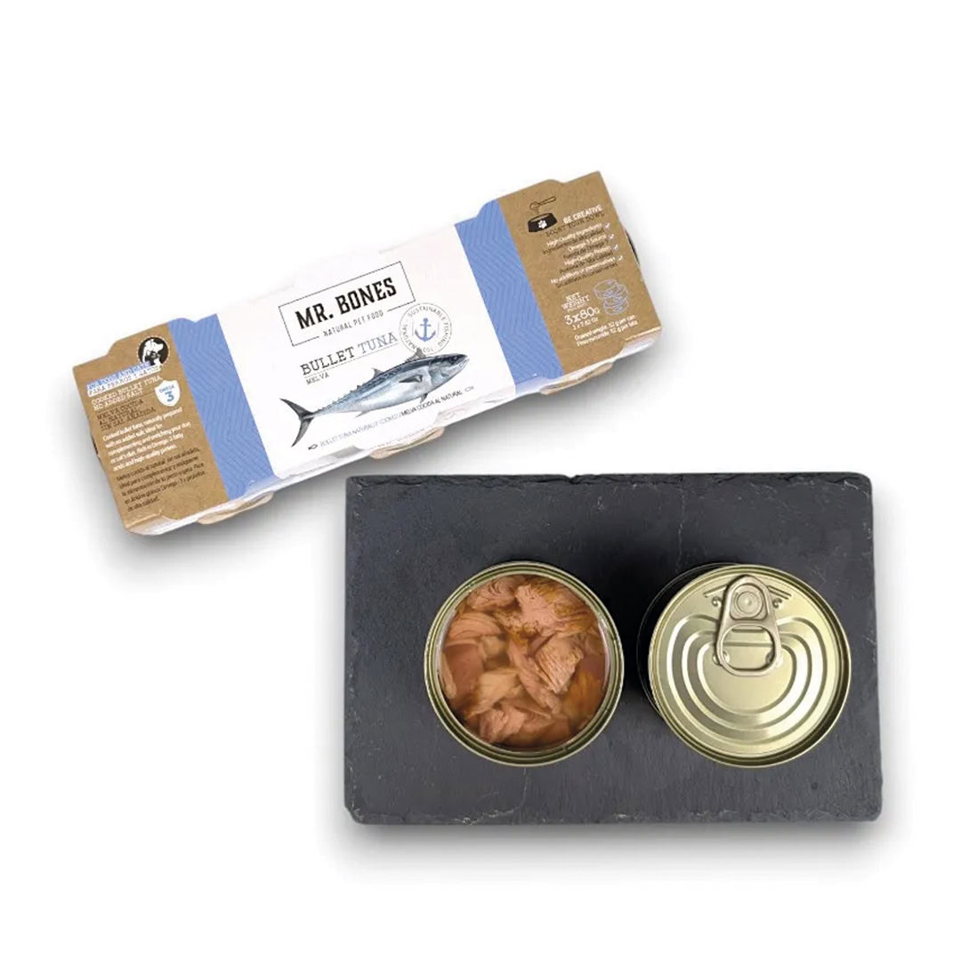 Mr. Bones Fresh Topper MELVA cocida al Natural (3 uds) x 80 g para Perros y Gatos - Imagen 2