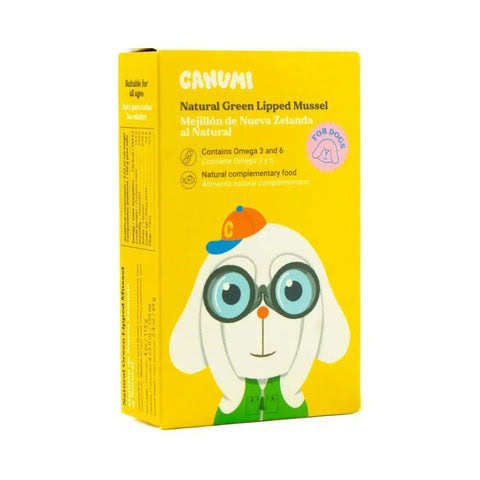 Canumi Lata de Mejillón de LABIO VERDE al natural de Nueva Zelanda 120 g para Perros de Canumi disponible en Emperrados para cuidar a tu peludo.
