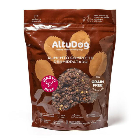 Comida deshidratada para perros Altudog sin cereales sabor wagyu