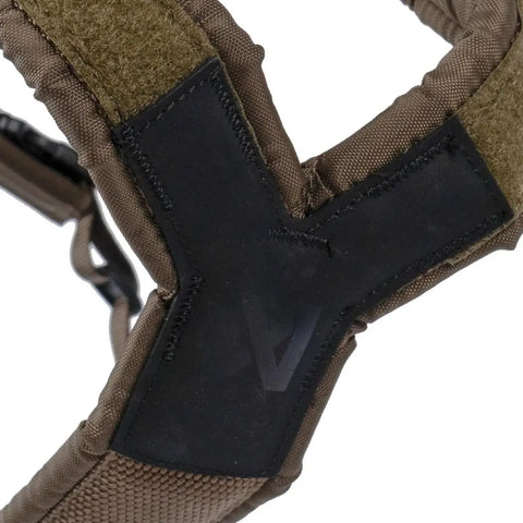 arnés verde aceituna con diseño ergonómico para perros