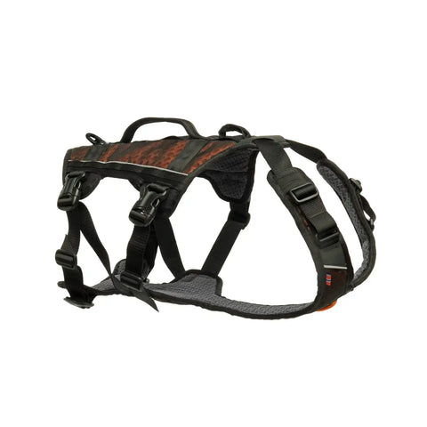 Arnés ajustable Non-Stop Rock para tiro en perros, color negro y naranja