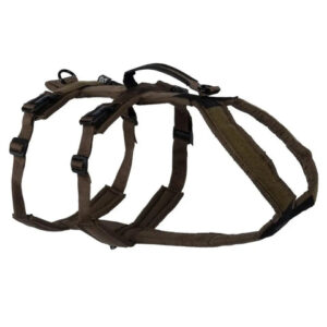 arnés verde aceituna para perros non-stop line harness long wd