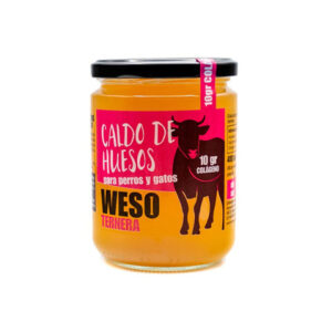 Weso Tarro de Caldo de huesos de ternera 400 ml para Perros y Gatos de Weso disponible en Emperrados para cuidar a tu peludo.