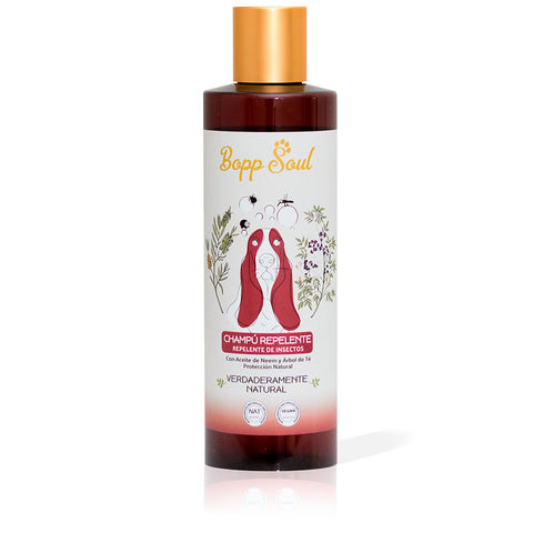 Bopp Soul Champú Antipicores + Repelente de Insectos ECO 250 ml para Perros y Gatos de Bopp Soul disponible en Emperrados para cuidar a tu peludo.