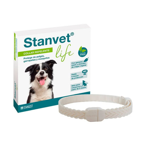 Stangest Collar Replente Natural Stanvet (mosquitos, pulgas y garrapatas) 60 cm largo para Perros de Stangest disponible en Emperrados para cuidar a tu peludo.