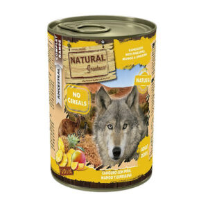 Natural Greatness Lata CANGURO con piña, mango y espirulina - Exótica 400 g para Perros de Natural Greatness disponible en Emperrados para cuidar a tu peludo.