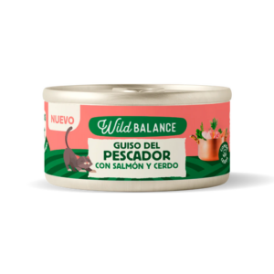Wild Balance Lata GUISO del Pescador con SALMÓN Y CERDO - Comida Cocinada Húmeda - 80 g para Gatos de Wild Balance disponible en Emperrados para cuidar a tu peludo.