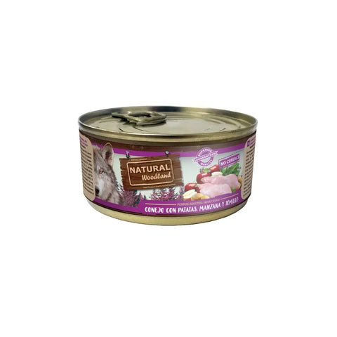 Comida en lata para perros Natural Woodland con conejo, patatas y manzana