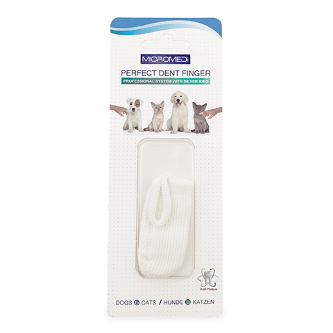 Micromed Dedal LIMPIEZA DENTAL de Microfibra con Iones de Plata para Perros y Gatos de Micromed disponible en Emperrados para cuidar a tu peludo.