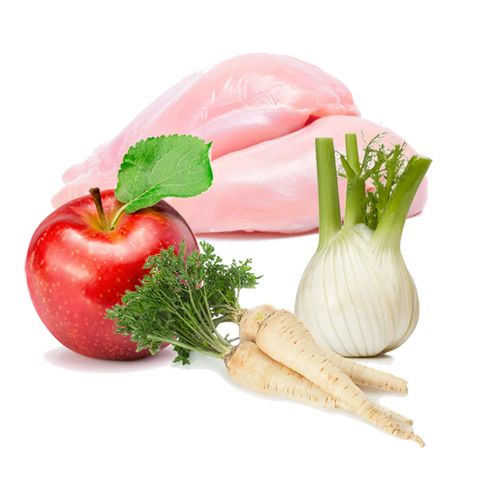 Etiqueta de ingredientes de la lata Puromenu Festín de Pollo