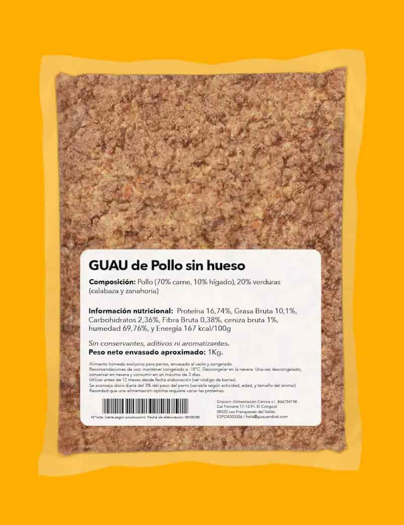 GuauandCat Menú COCINADO Pollo sin hueso para Perros - Imagen 2