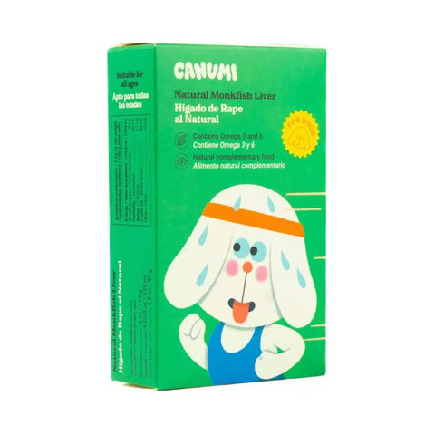 Canumi Lata de HÍGADO DE RAPE al natural 100 g para Perros de Canumi disponible en Emperrados para cuidar a tu peludo.