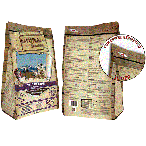 Ingredientes naturales del pienso Natural Greatness receta salvaje