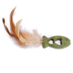Freedog Juguete PEZ Corazones Hierba Matabi con Plumero, Verde 12x3 cm para Gatos de Freedog disponible en Emperrados para cuidar a tu peludo.