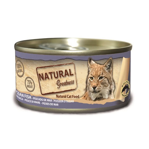 Natural Greatness Lata PESCADO DE MAR 70 g para Gatos de Natural Greatness disponible en Emperrados para cuidar a tu peludo.