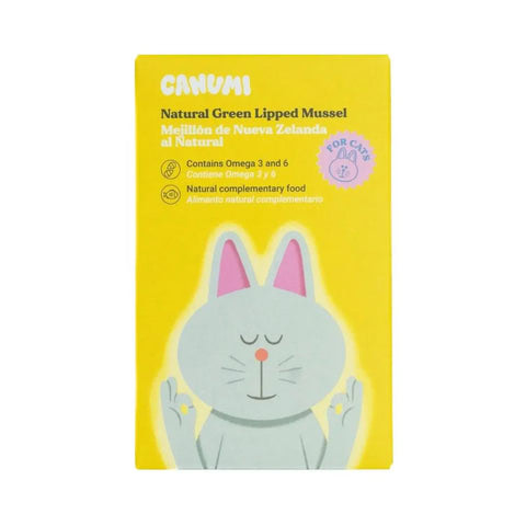 Canumi Lata de Mejillón de LABIO VERDE al natural de Nueva Zelanda 120 g para Gatos de Canumi disponible en Emperrados para cuidar a tu peludo.