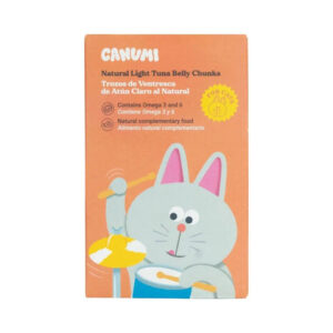 Canumi Lata de Trozos de VENTRESCA de Atún Claro al natural 120 g para Gatos de Canumi disponible en Emperrados para cuidar a tu peludo.